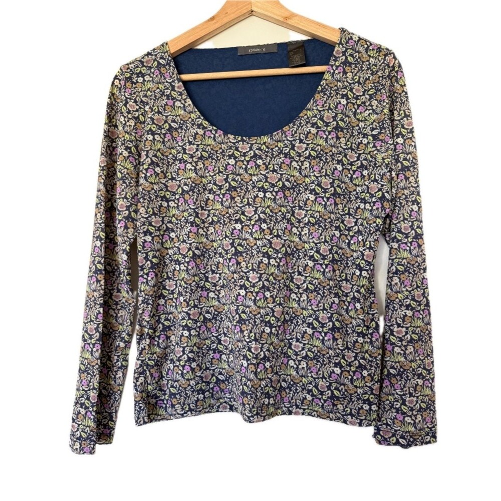 Liz Claiborne Floral Print Top Petite L
